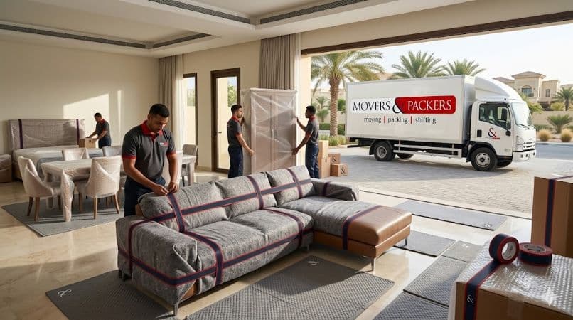 Furniture moving service in Dubai with safe packing and transport of sofas beds and wardrobes