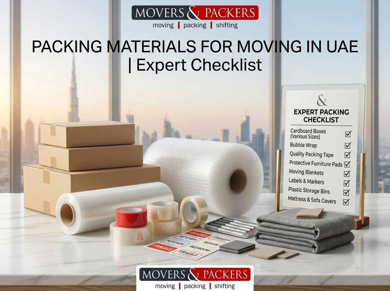complete list of essential packing materials for secure relocations in uae